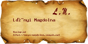 Lányi Magdolna névjegykártya
