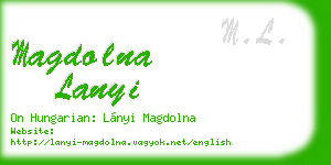 magdolna lanyi business card