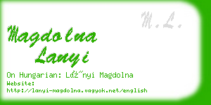 magdolna lanyi business card